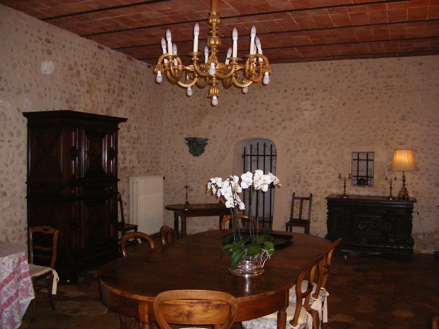 Table d'hôtes en extérieur
